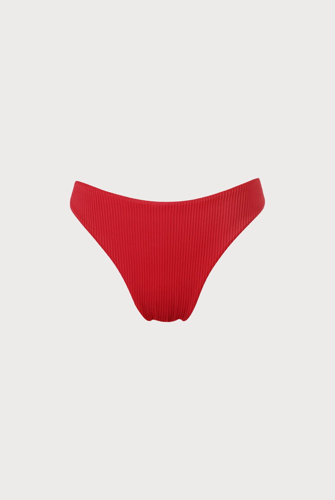 Red Solid Low Waisted Bikini Bottom Sustainable Bikinis - BERLOOK