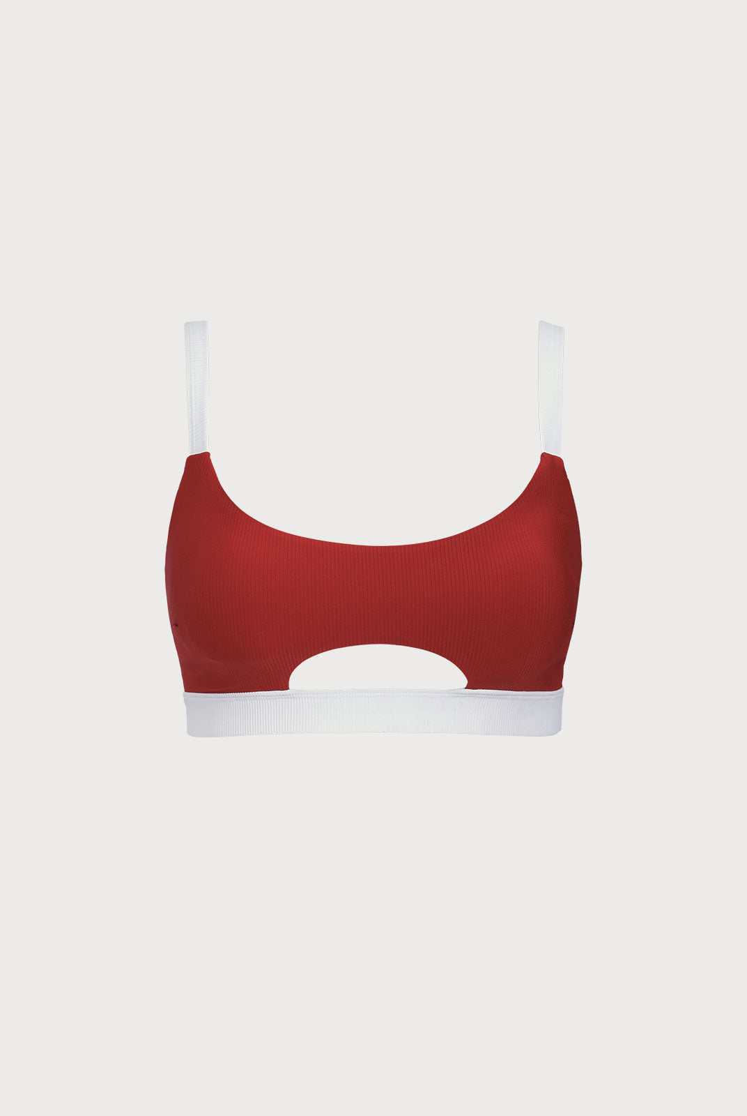 女式针织尼龙混纺比基尼上衣 Red Sustainable Plus Size Bikinis - BERLOOK