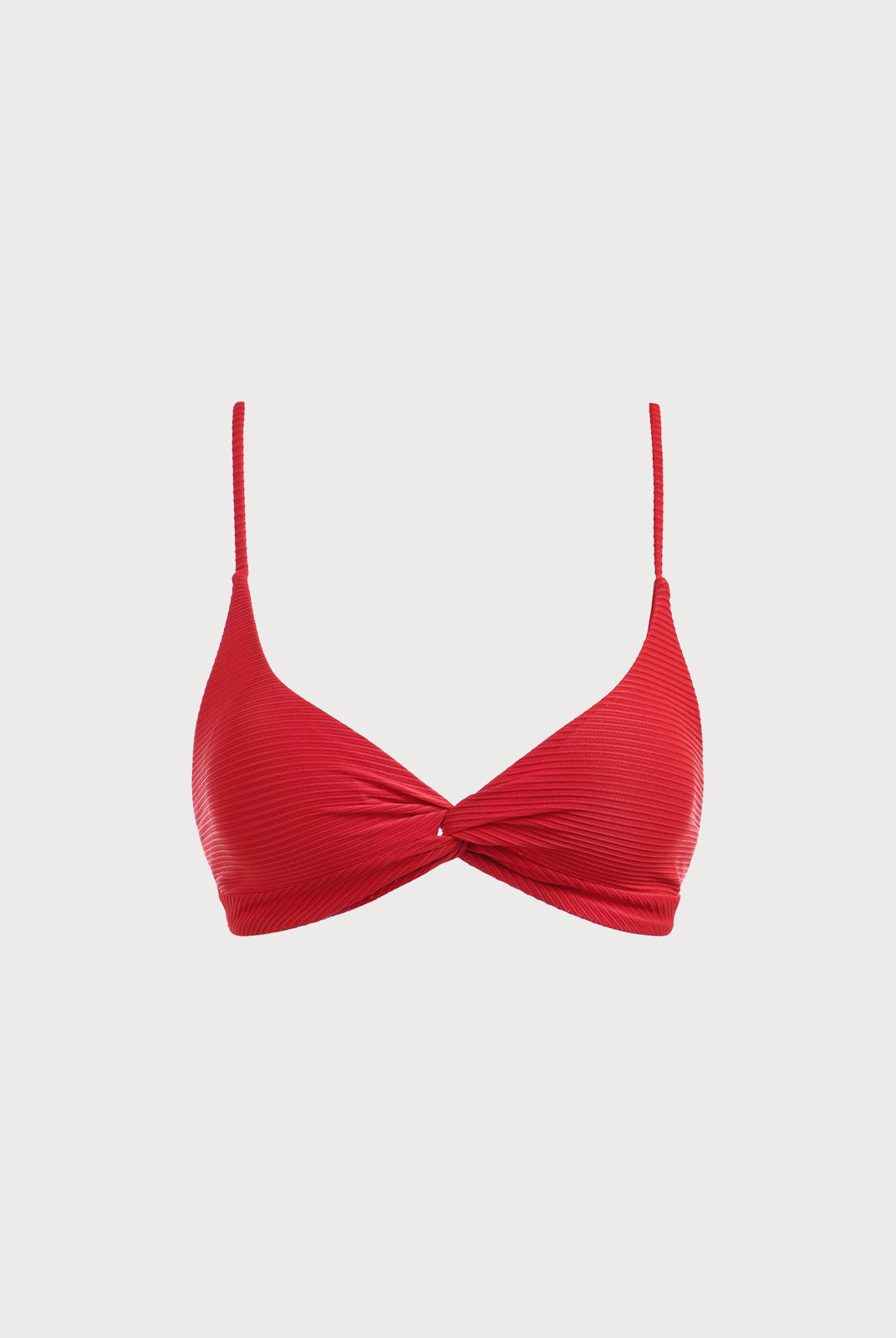 Red The Twist Backless Bikini Top Sustainable Bikinis - BERLOOK