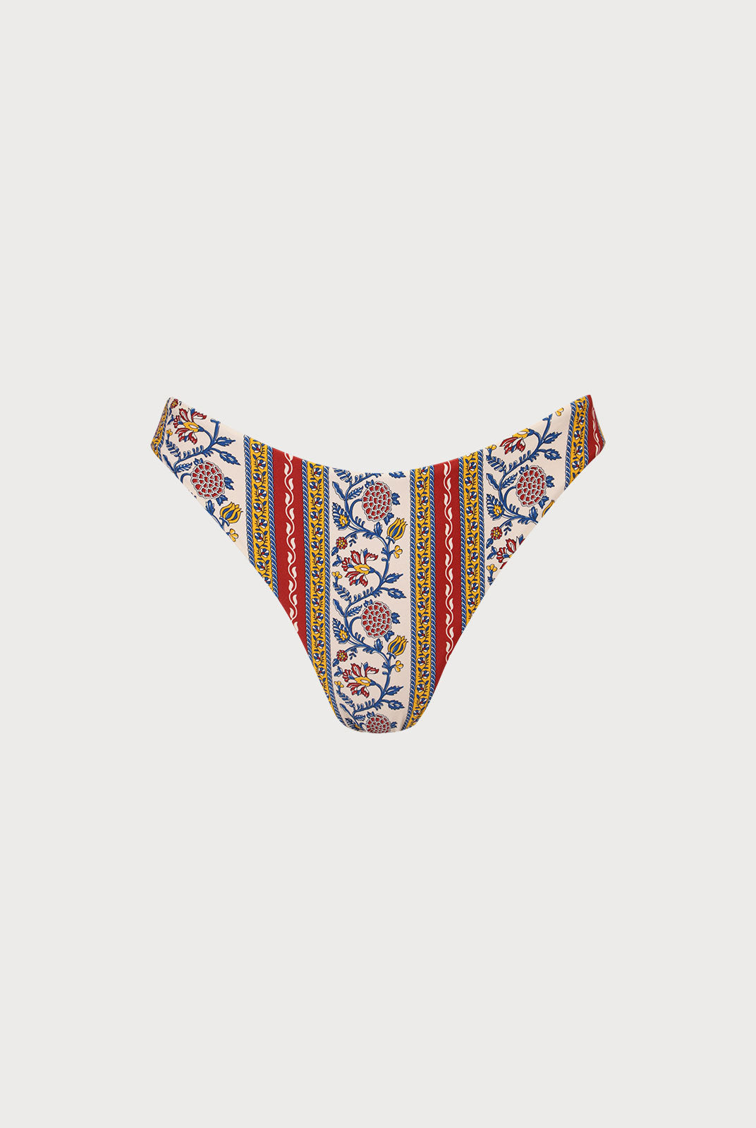 Reversible Floral Bikini Bottom Burgundy Sustainable Bikinis - BERLOOK