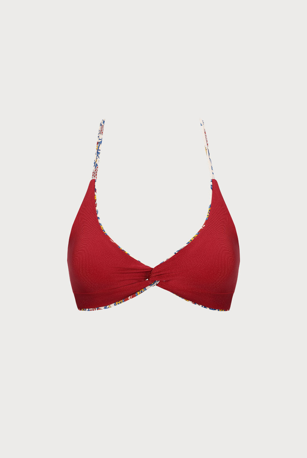 Reversible Twist Front Floral Bikini Top Sustainable Bikinis - BERLOOK