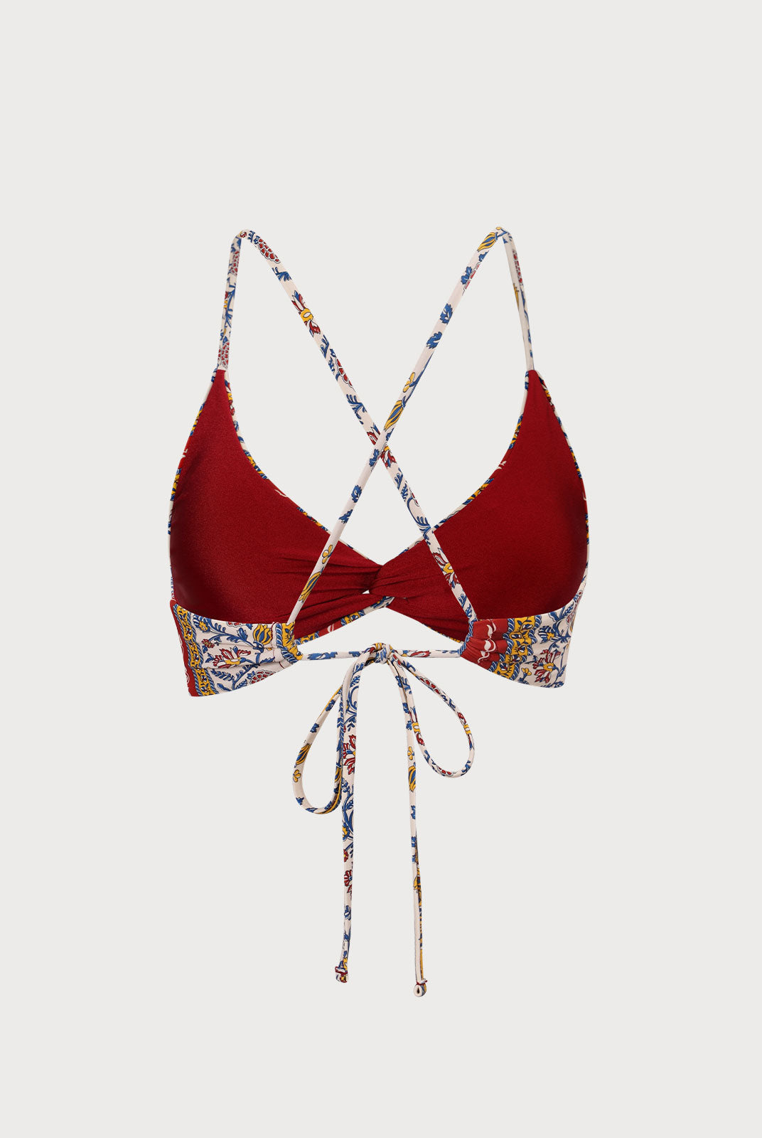 Reversible Twist Front Floral Bikini Top Sustainable Bikinis - BERLOOK