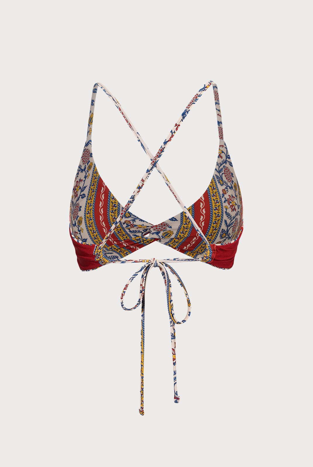 Reversible Twist Front Floral Bikini Top Sustainable Bikinis - BERLOOK