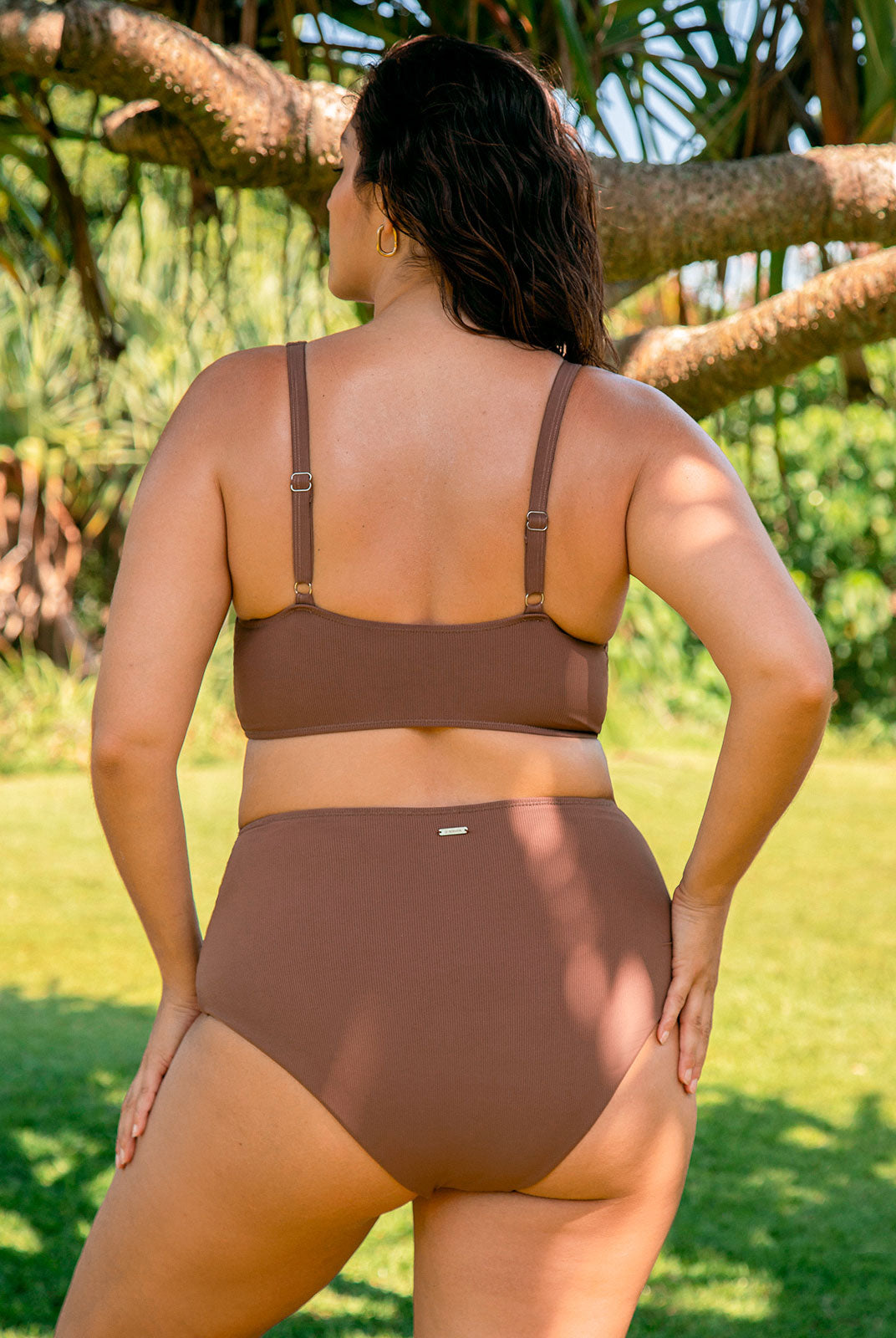 Ruched Plus Size Tankini Bottom Sustainable Plus Size Tankinis - BERLOOK