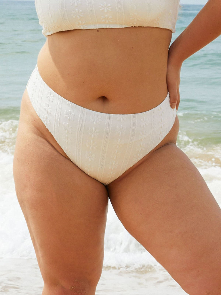 Solid Textured Bikini Bottom Sustainable Bikinis - BERLOOK