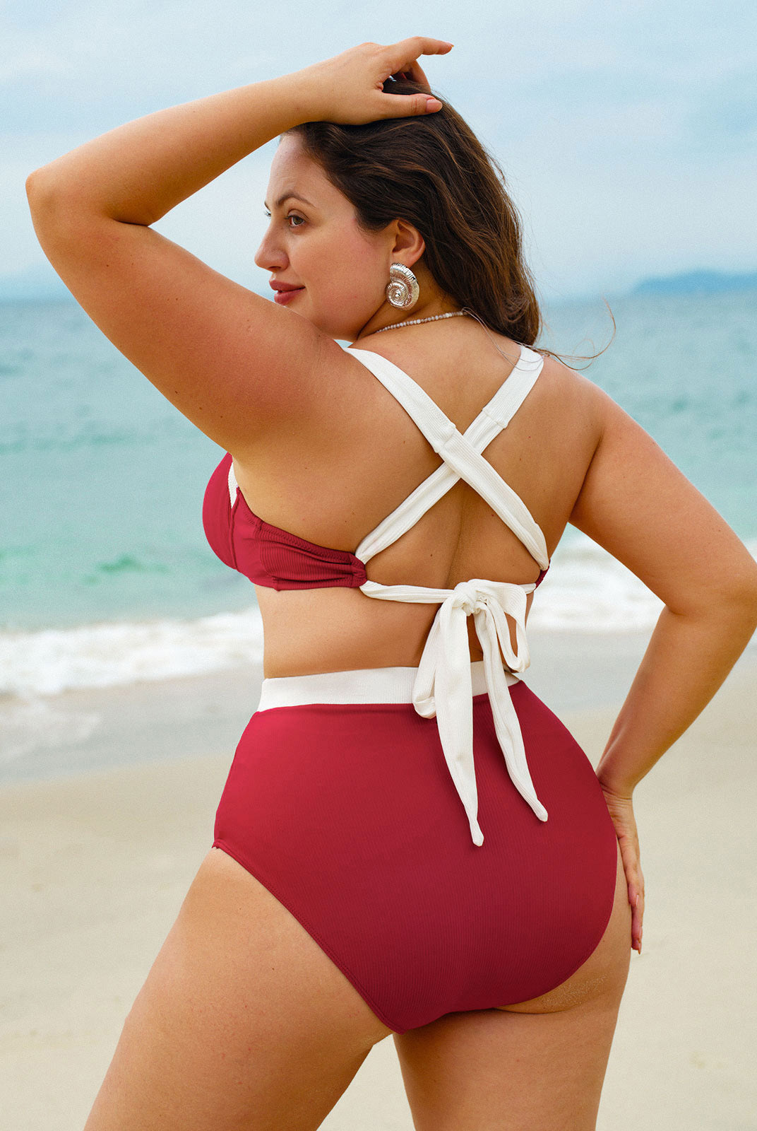 女式针织尼龙混纺比基尼上衣 Sustainable Plus Size Bikinis - BERLOOK