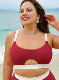 女式针织尼龙混纺比基尼上衣 Sustainable Plus Size Bikinis - BERLOOK