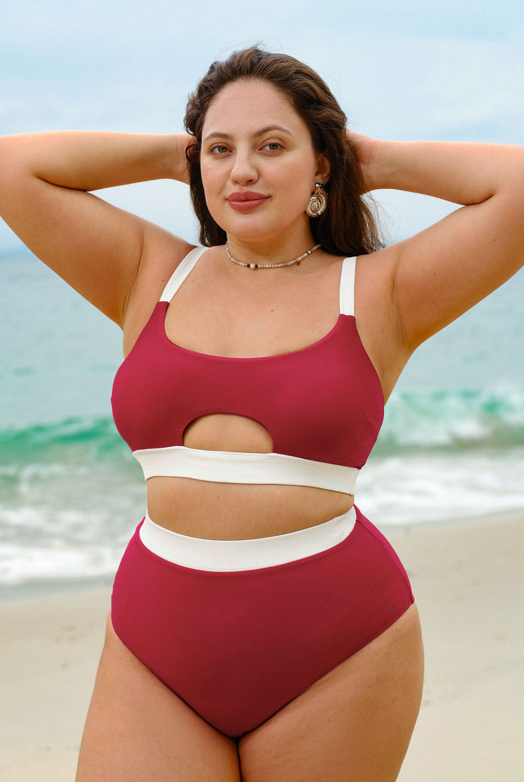 女式针织尼龙混纺比基尼上衣 Sustainable Plus Size Bikinis - BERLOOK
