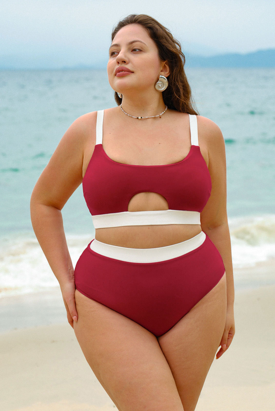 女式针织尼龙混纺比基尼上衣 Sustainable Plus Size Bikinis - BERLOOK