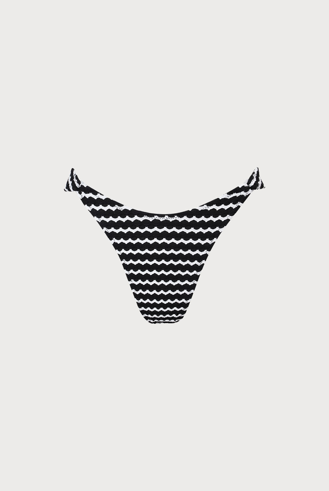 Women Knitted Nylon Bikini Bottoms Black Sustainable Bikinis - BERLOOK