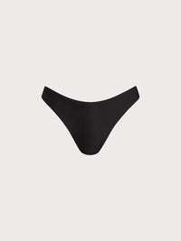 Women Knitted Nylon Bikini bottoms Black Sustainable Bikinis - BERLOOK