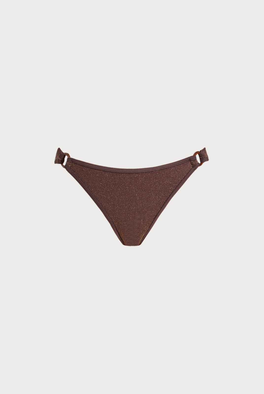 Women Knitted Nylon Bikini Bottoms Dark Coffee Sustainable Bikinis - BERLOOK
