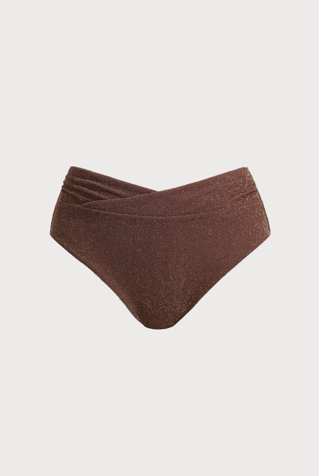 Women Knitted Nylon Bikini Bottoms Dark Coffee Sustainable Plus Size Bikinis - BERLOOK