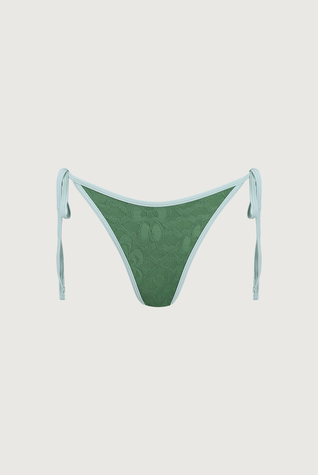 Women Knitted Nylon Bikini Bottoms Dark Green Sustainable Bikinis - BERLOOK