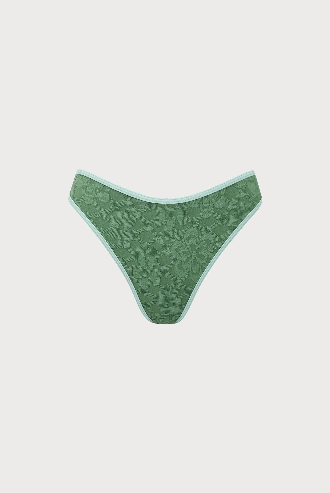 Women Knitted Nylon Bikini bottoms Dark Green Sustainable Bikinis - BERLOOK