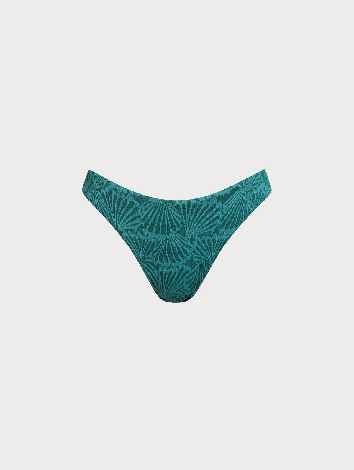 Women Knitted Nylon Bikini Bottoms Dark Green Sustainable Bikinis - BERLOOK