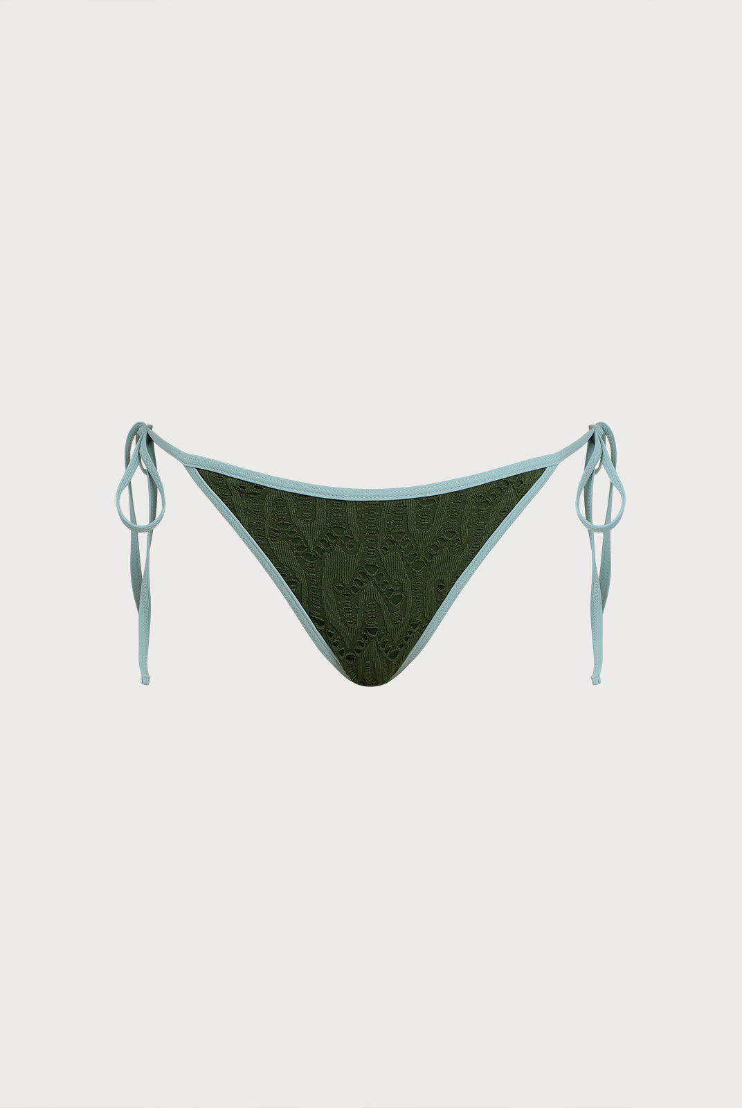 Women Knitted Nylon Bikini Bottoms Dark Green Sustainable Bikinis - BERLOOK
