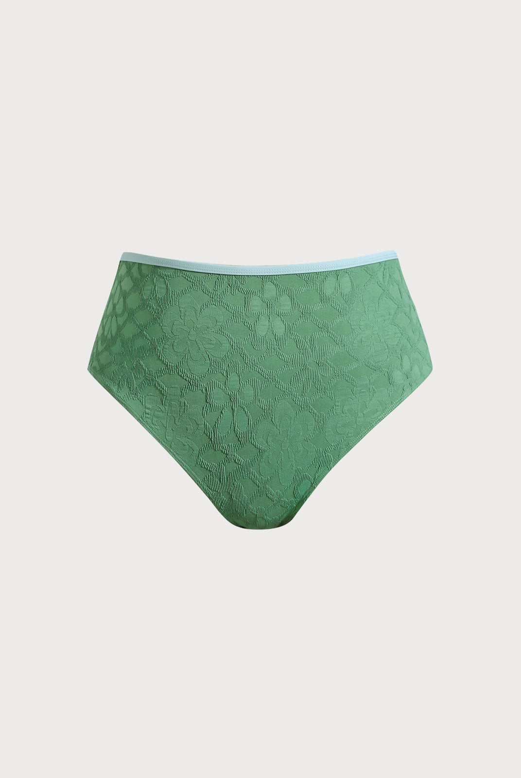 Women Knitted Nylon Bikini Bottoms Dark Green Sustainable Plus Size Bikinis - BERLOOK