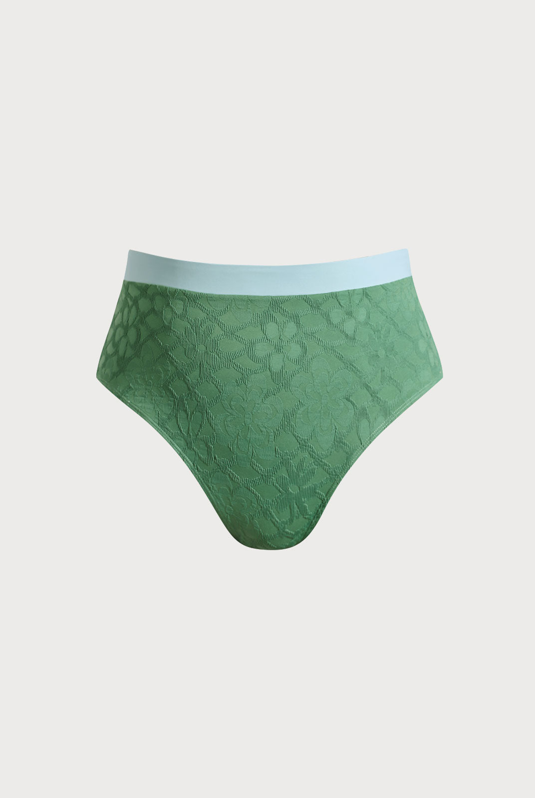 Women Knitted Nylon Bikini Bottoms Dark Green Sustainable Plus Size Bikinis - BERLOOK
