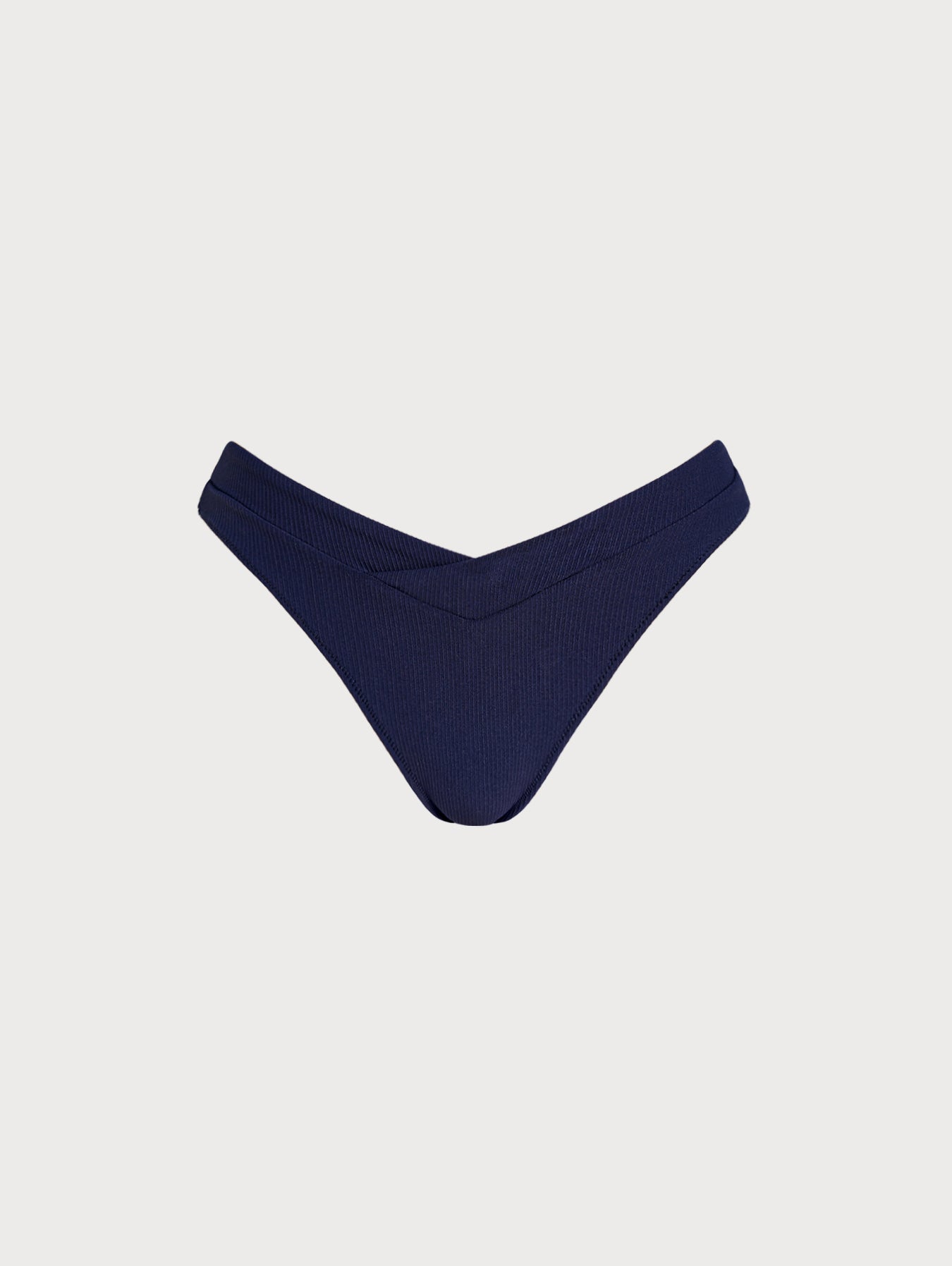 Women Knitted Nylon Bikini Bottoms Navy Sustainable Bikinis - BERLOOK