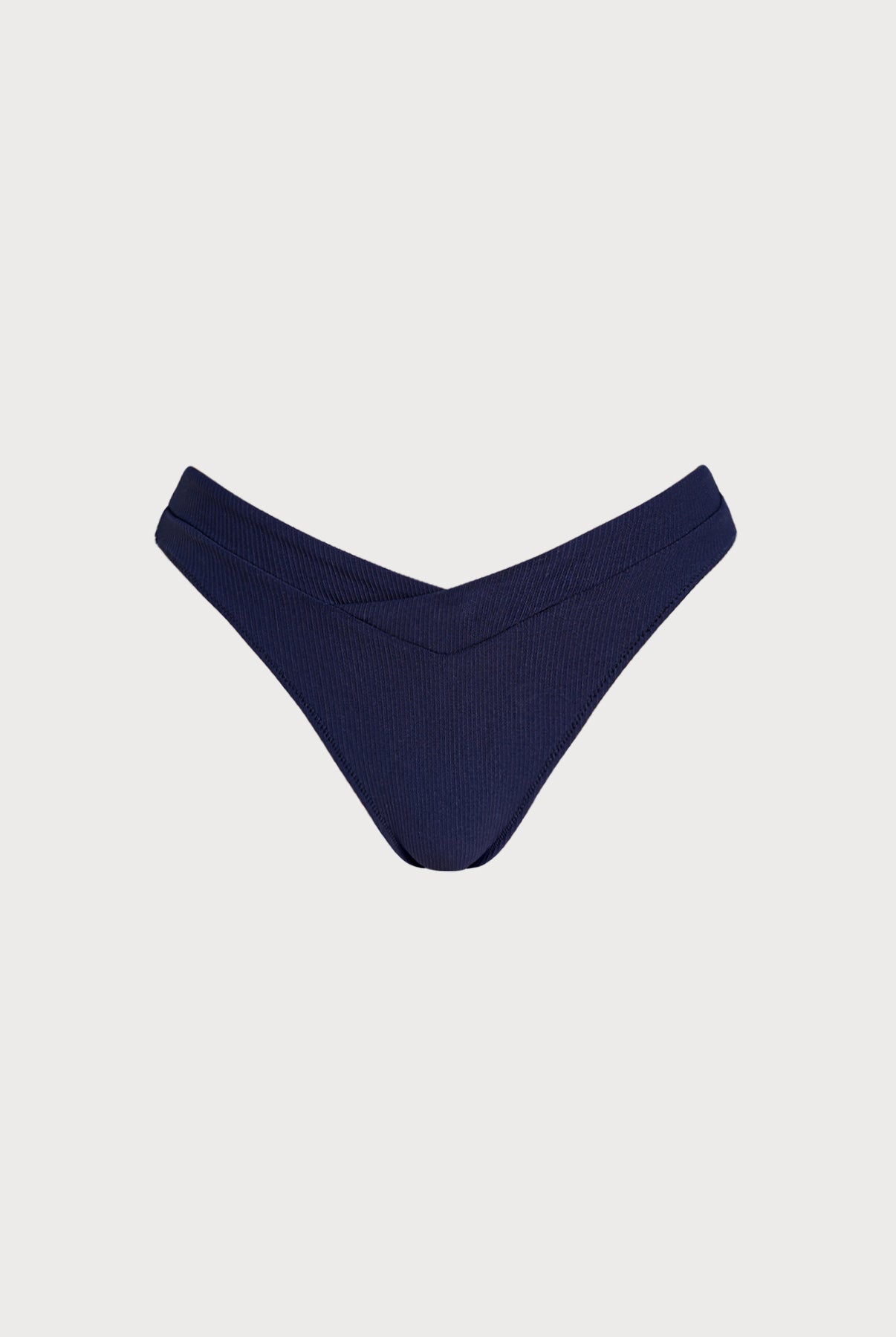 Women Knitted Nylon Bikini Bottoms Navy Sustainable Bikinis - BERLOOK