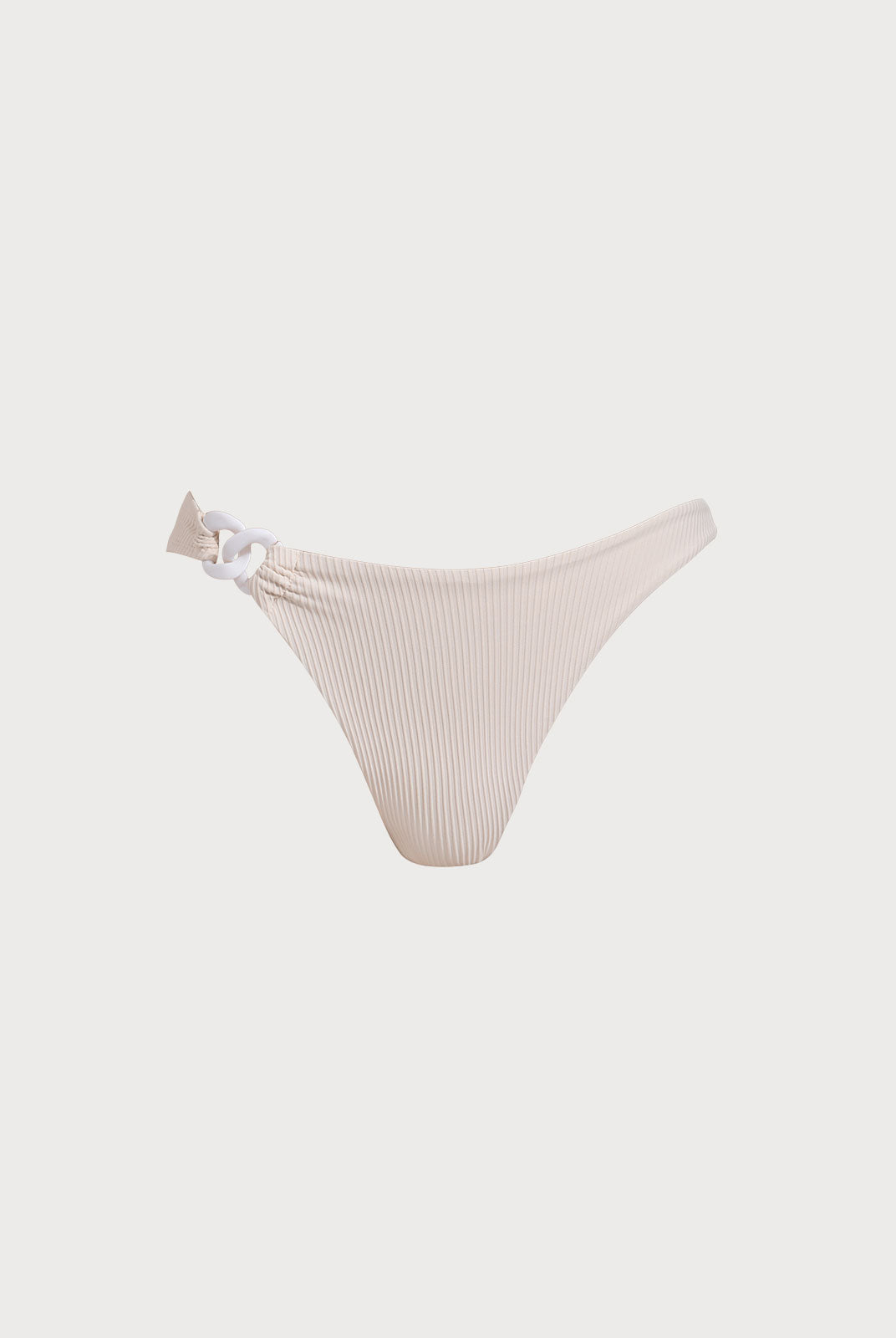 Women Knitted Nylon Bikini Bottoms Off White Sustainable Bikinis - BERLOOK