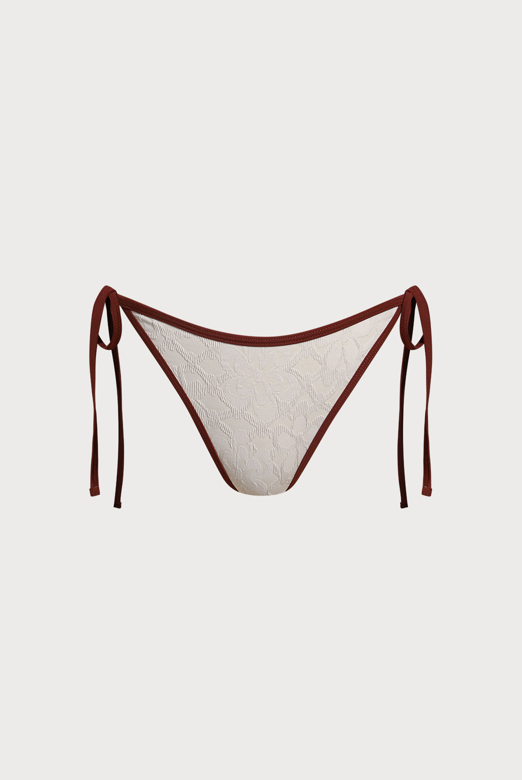 Women Knitted Nylon Bikini Bottoms Off White Sustainable Bikinis - BERLOOK