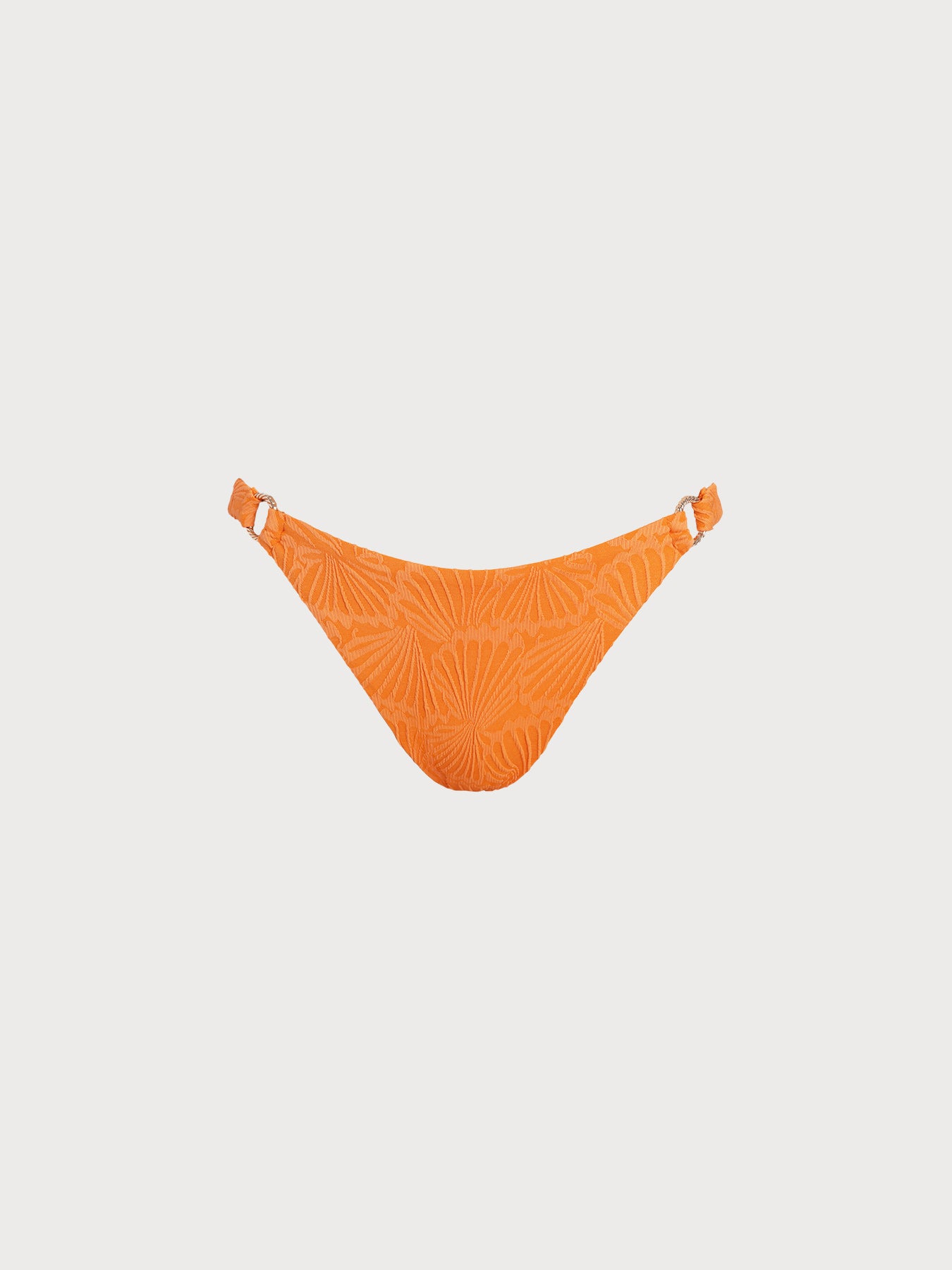 Women Knitted Nylon Bikini Bottoms Orange Sustainable Bikinis - BERLOOK