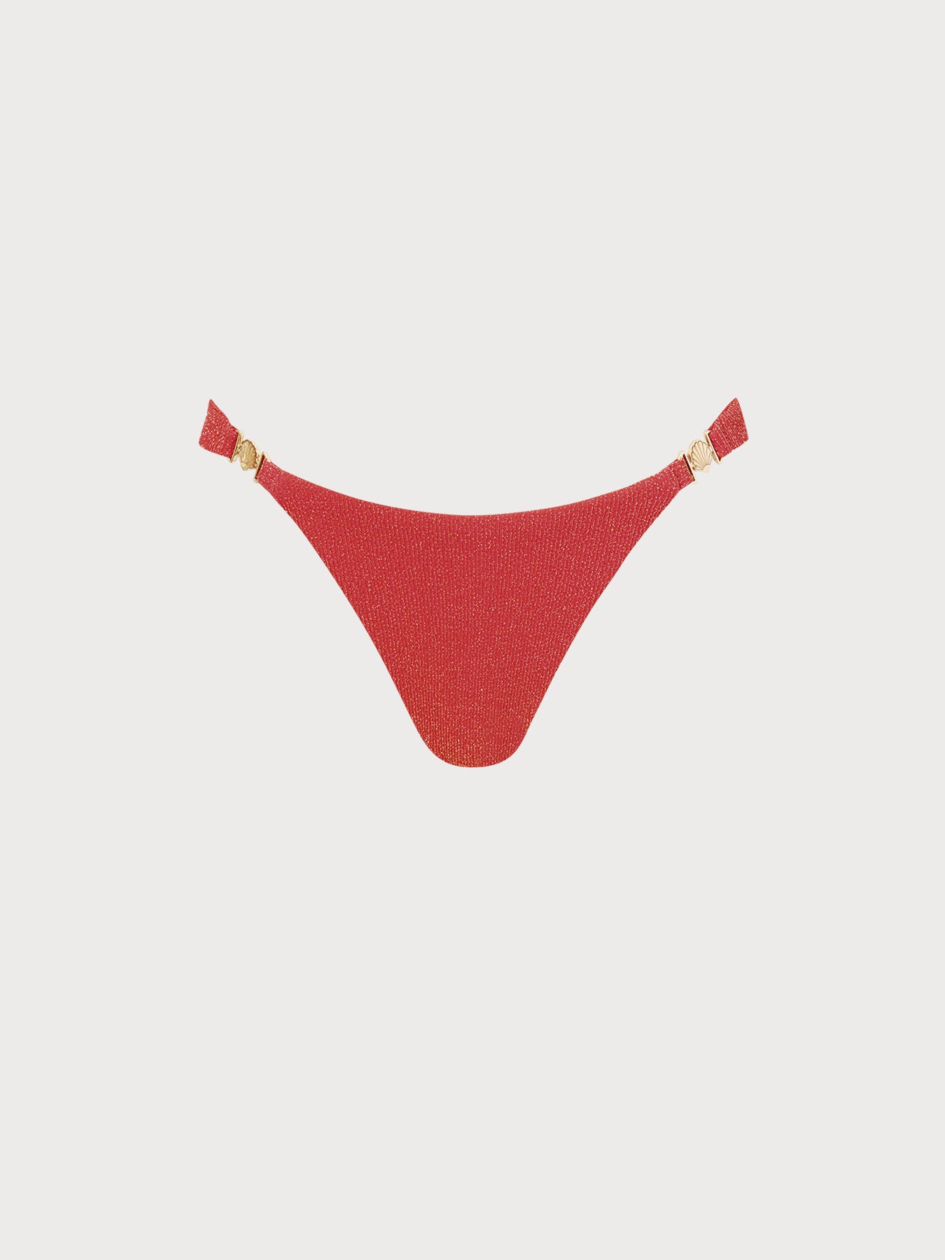 Women Knitted Nylon Bikini Bottoms Red Sustainable Bikinis - BERLOOK