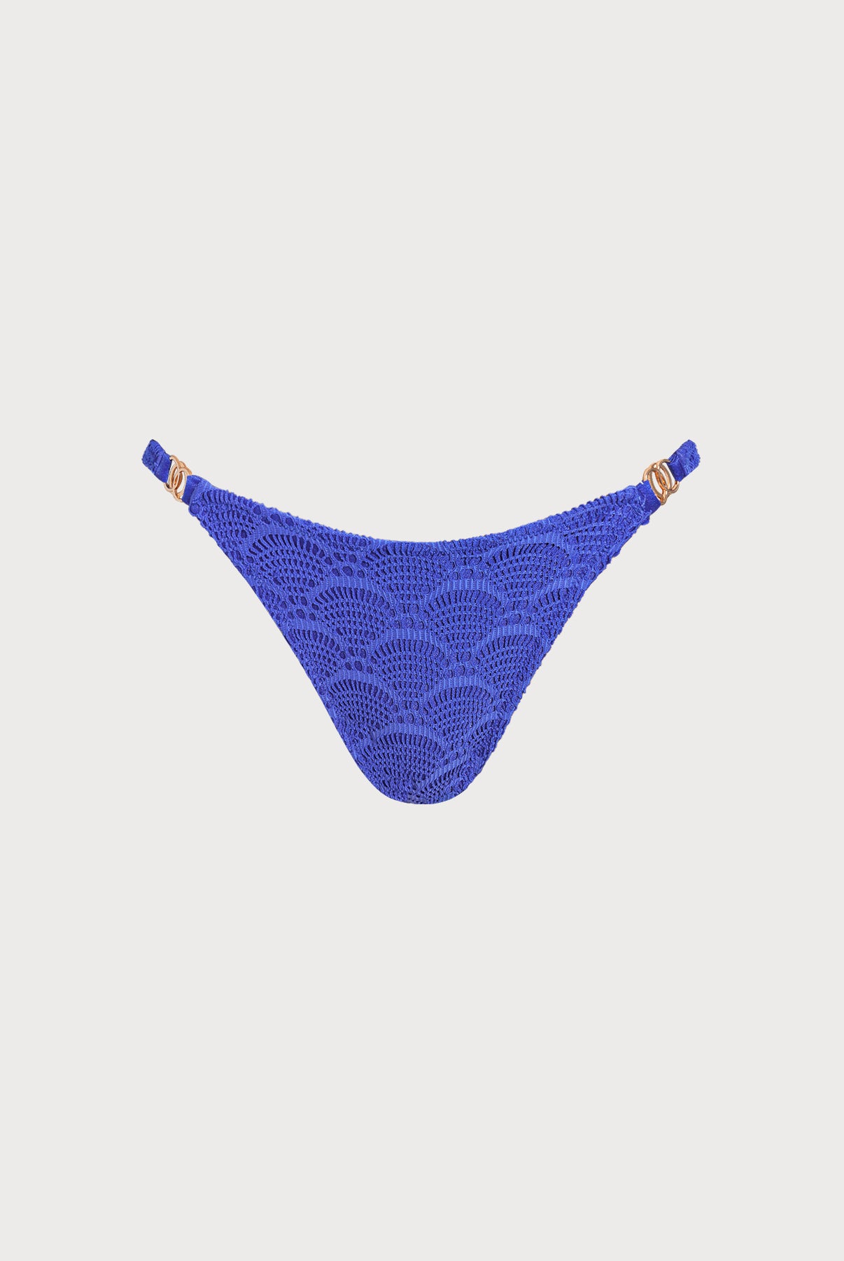 Women Knitted Nylon Bikini Bottoms Royal Blue Sustainable Bikinis - BERLOOK