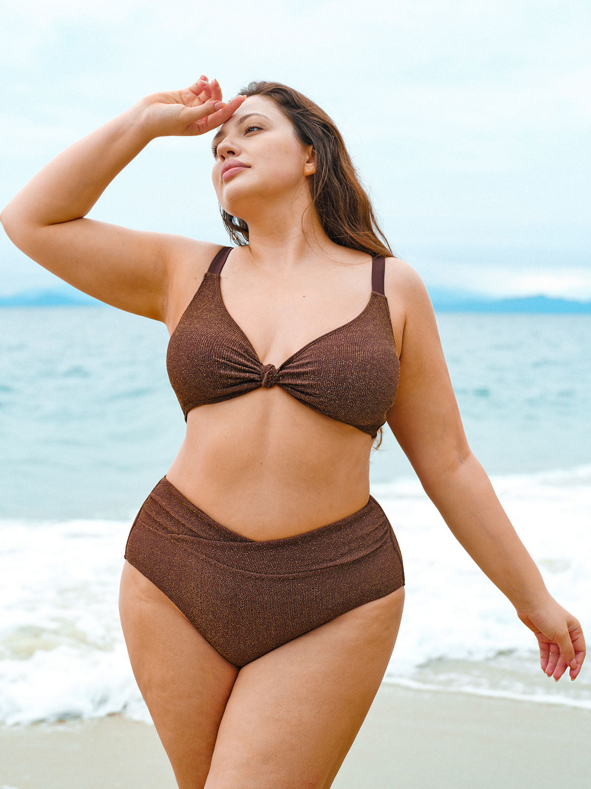 Women Knitted Nylon Bikini Bottoms Sustainable Plus Size Bikinis - BERLOOK