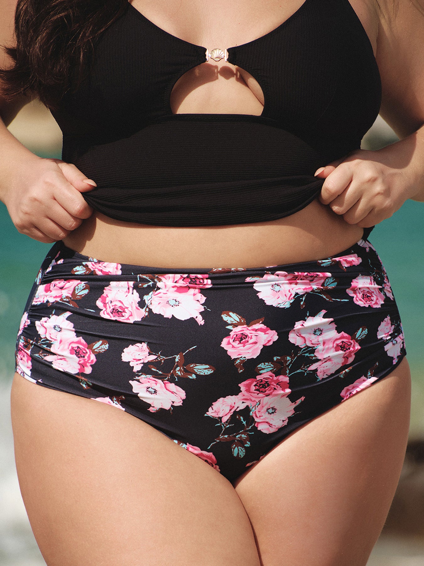 Women Knitted Nylon Bikini Bottoms Sustainable Plus Size Bikinis - BERLOOK