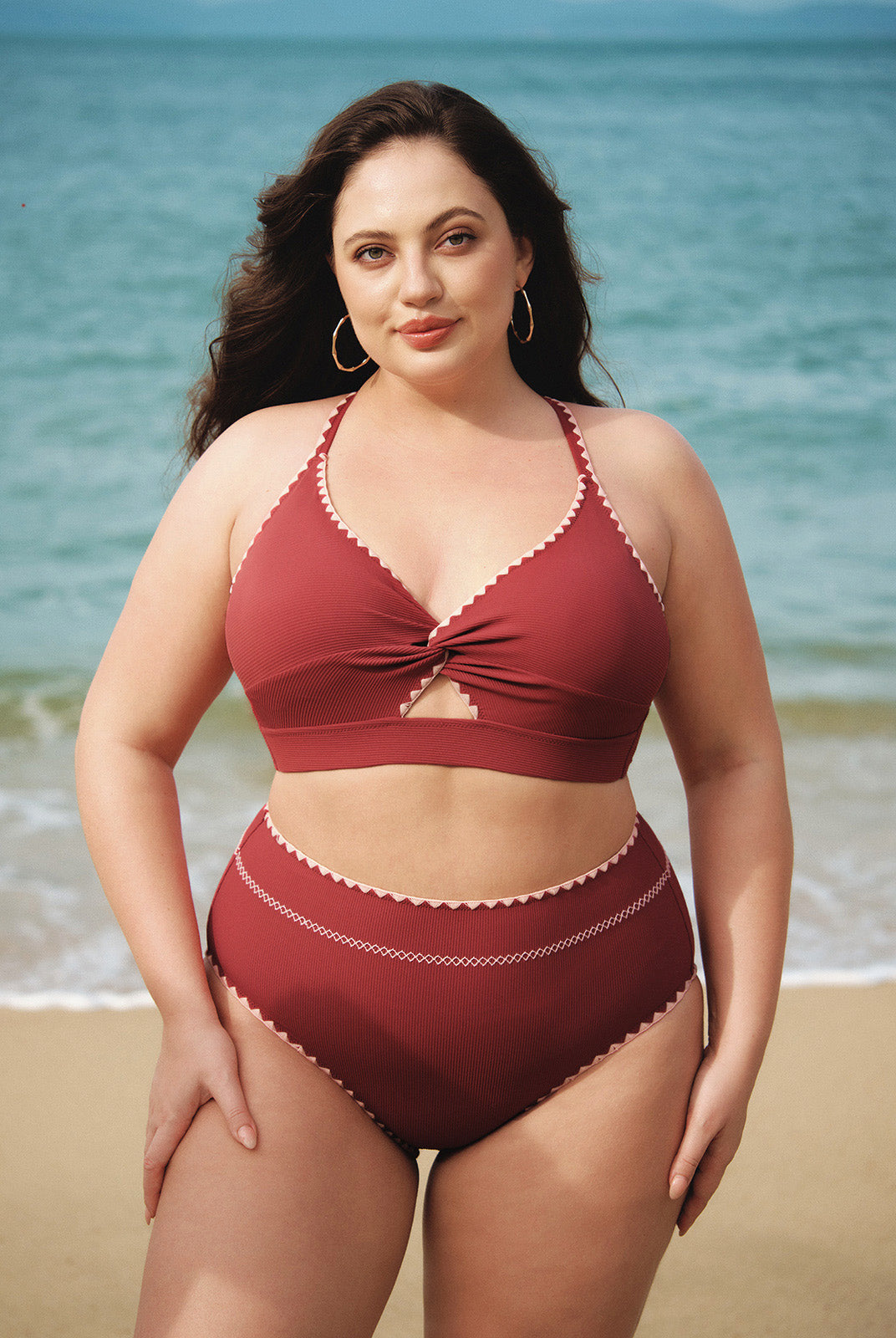 Women Knitted Nylon Bikini Bottoms Sustainable Plus Size Bikinis - BERLOOK