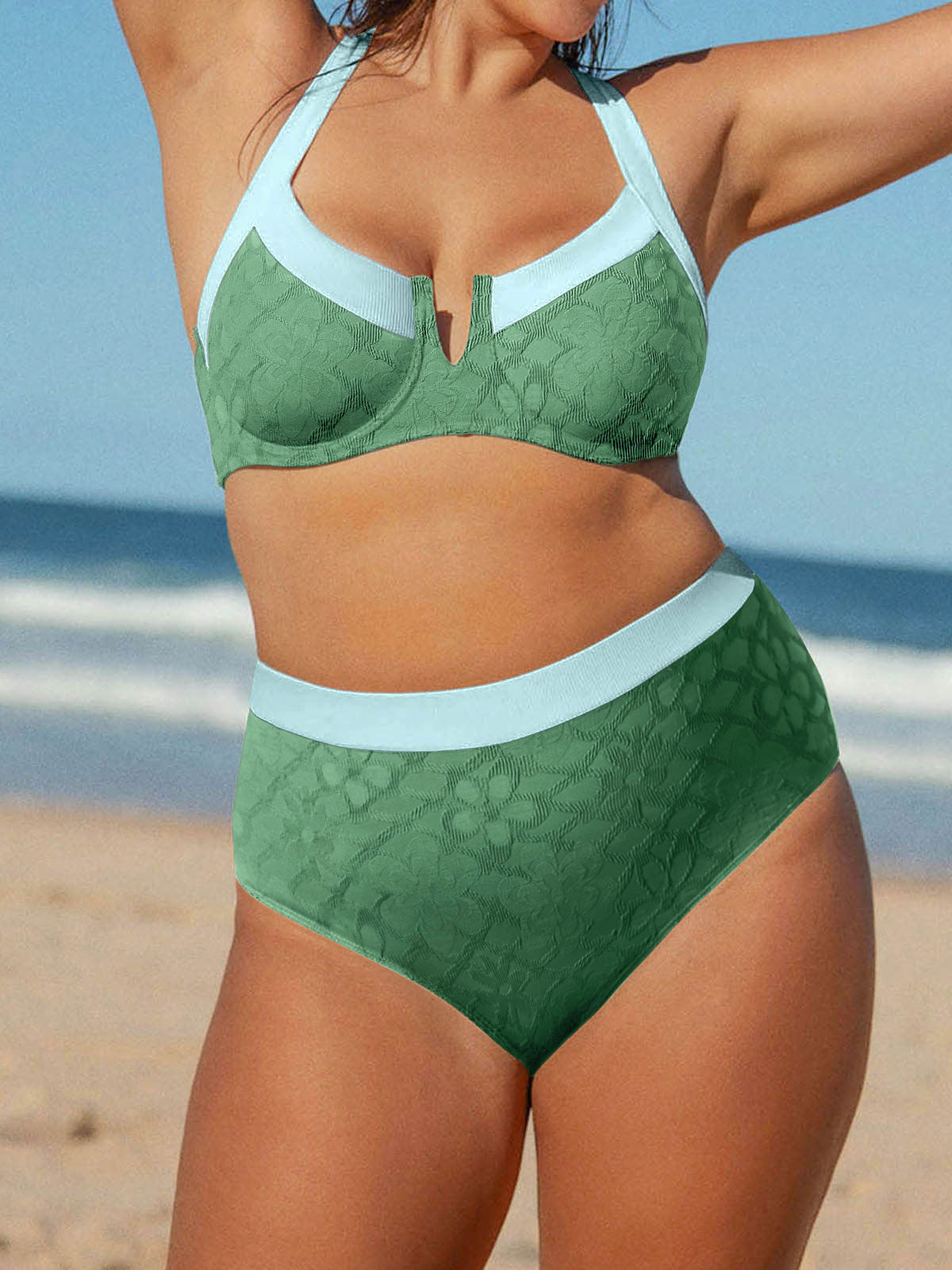 Women Knitted Nylon Bikini Bottoms Sustainable Plus Size Bikinis - BERLOOK