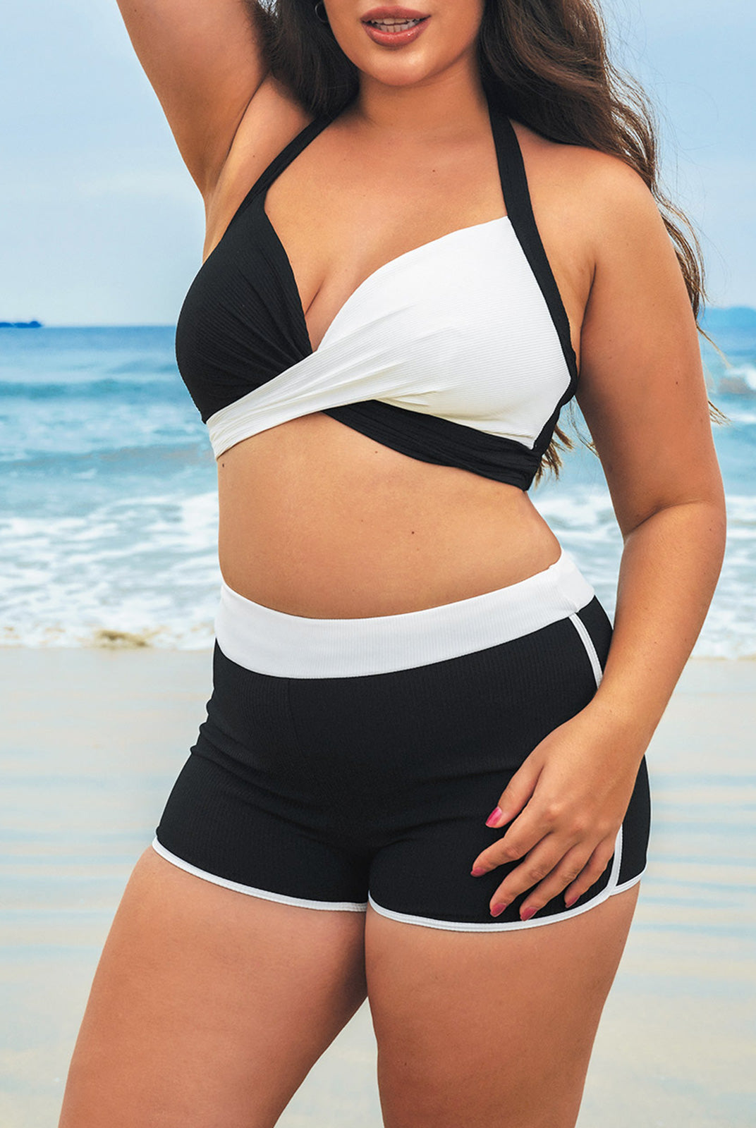Women Knitted Nylon Bikini Bottoms Sustainable Plus Size Bikinis - BERLOOK