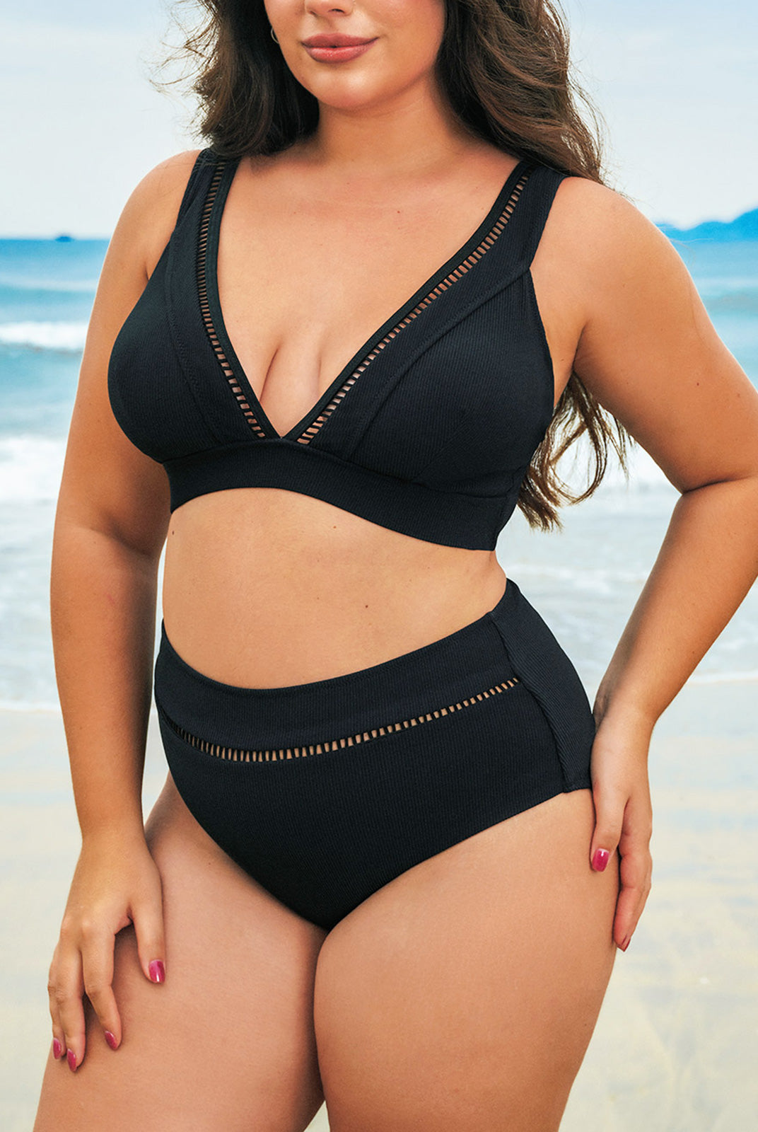 Women Knitted Nylon Bikini Bottoms Sustainable Plus Size Bikinis - BERLOOK