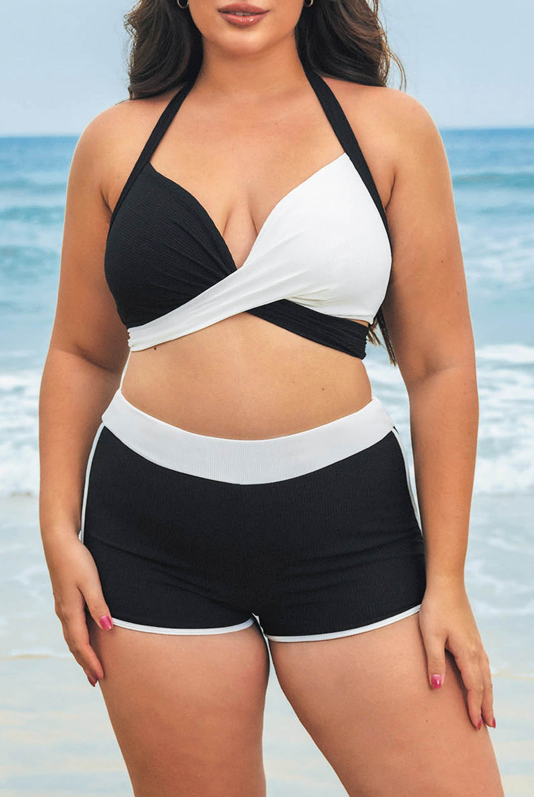 Women Knitted Nylon Bikini Bottoms Sustainable Plus Size Bikinis - BERLOOK