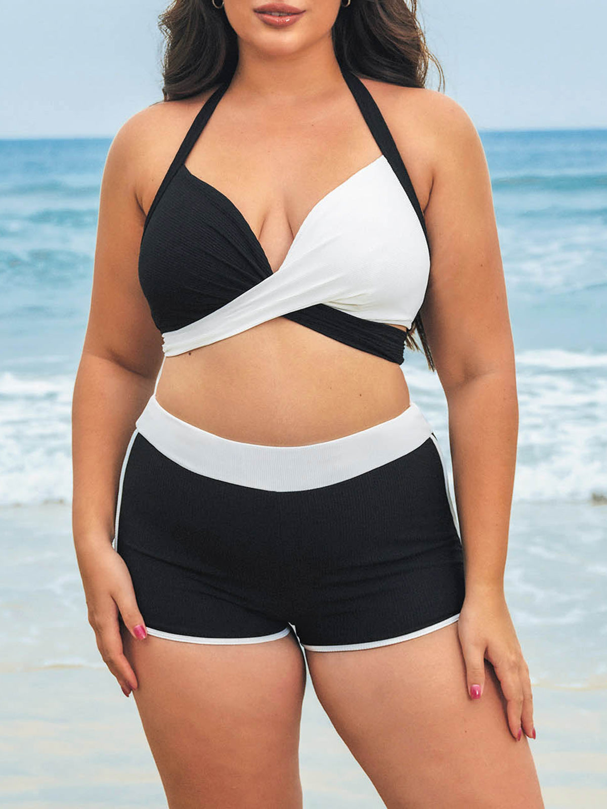 Women Knitted Nylon Bikini Bottoms Sustainable Plus Size Bikinis - BERLOOK