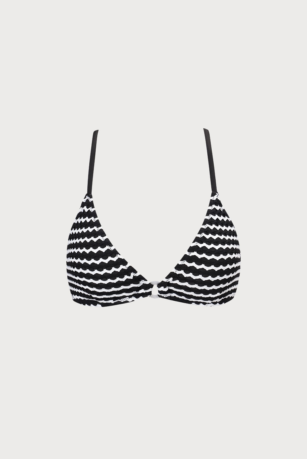 Women Knitted Nylon Bikini Tops Black Sustainable Bikinis - BERLOOK