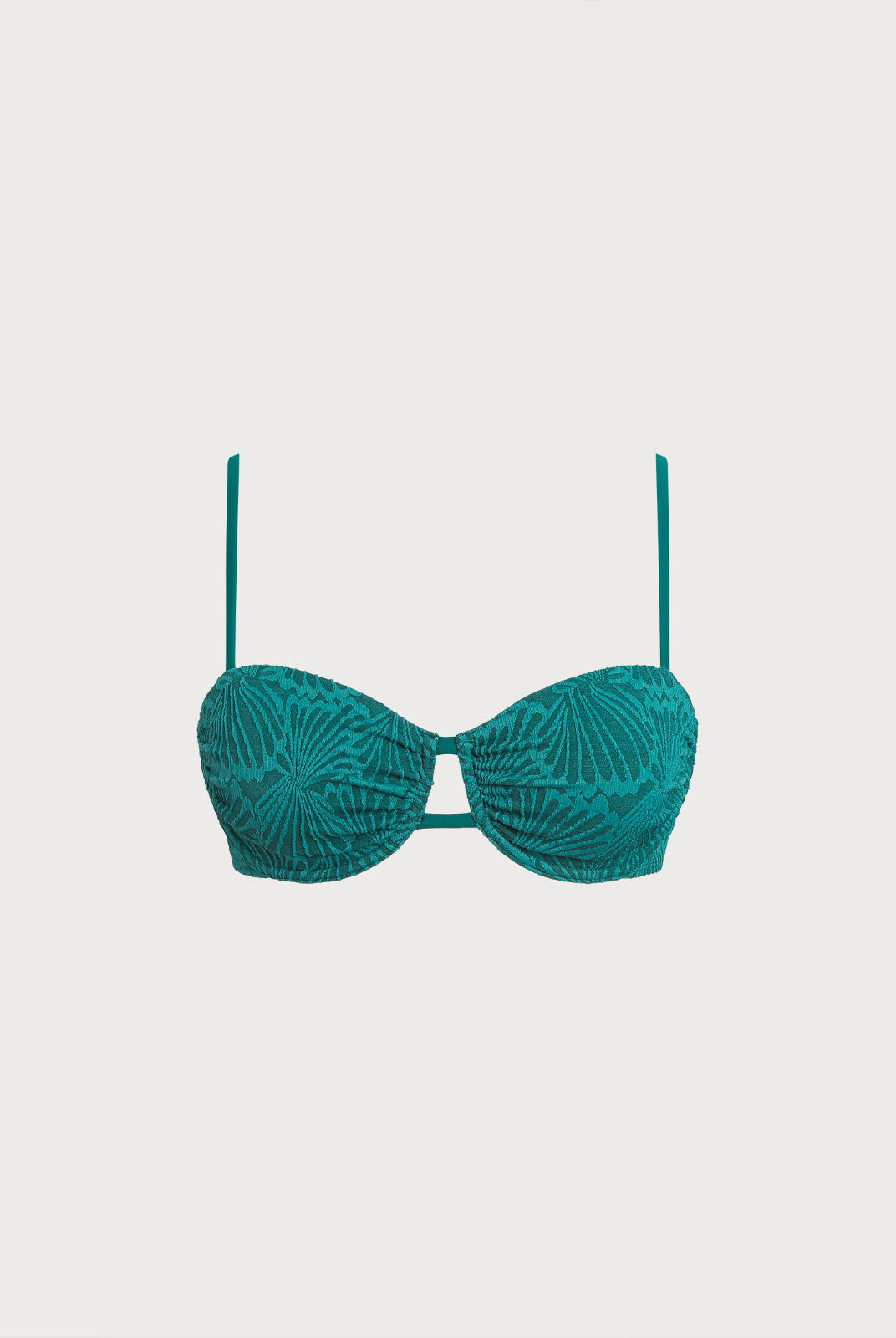 Women Knitted Nylon Bikini Tops Dark Green Sustainable Bikinis - BERLOOK