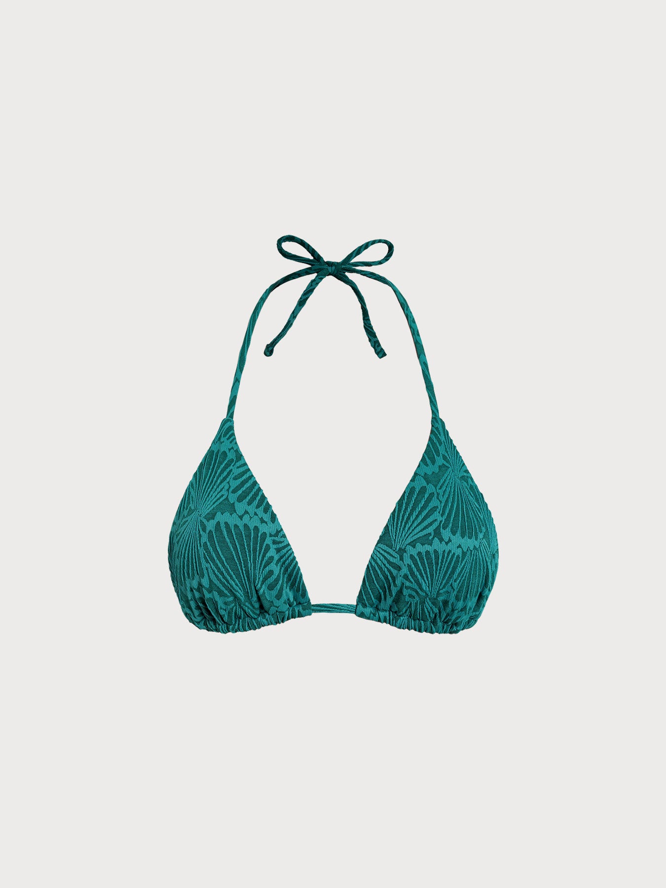 Women Knitted Nylon Bikini Tops Dark Green Sustainable Bikinis - BERLOOK