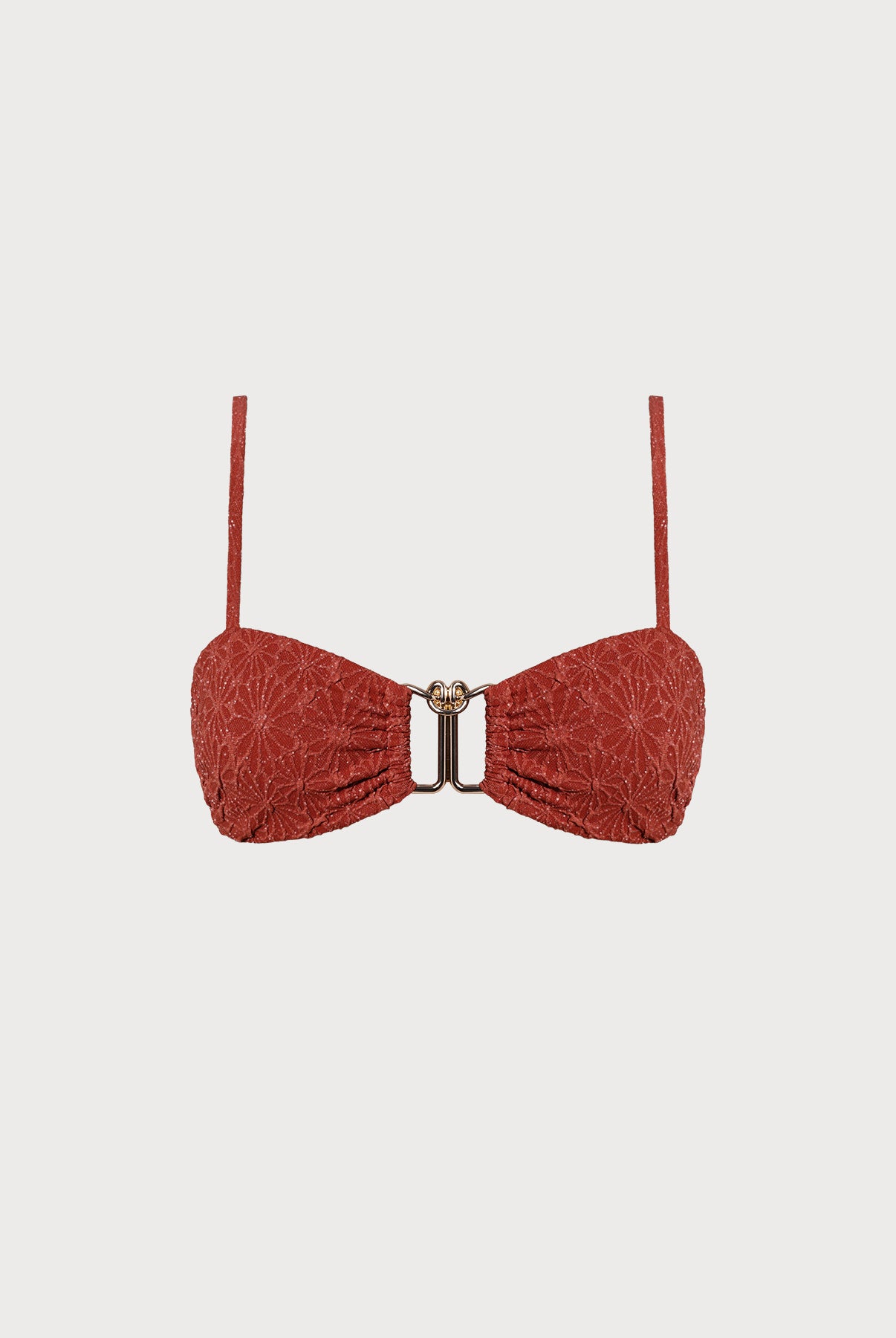 Women Knitted Nylon Bikini Tops Orange Sustainable Bikinis - BERLOOK
