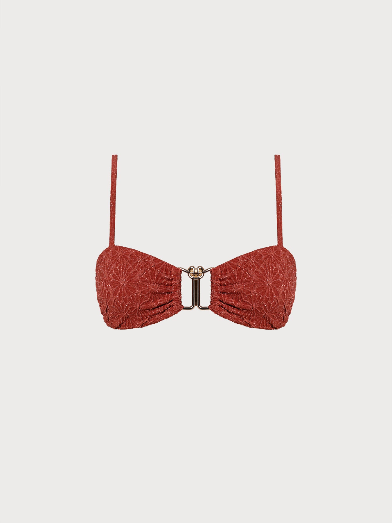 Women Knitted Nylon Bikini Tops Orange Sustainable Bikinis - BERLOOK