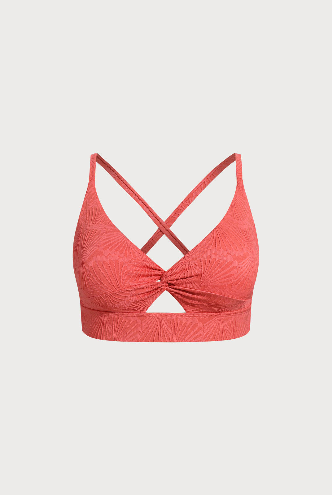 Women Knitted Nylon Bikini Tops Red Sustainable Plus Size Bikinis - BERLOOK