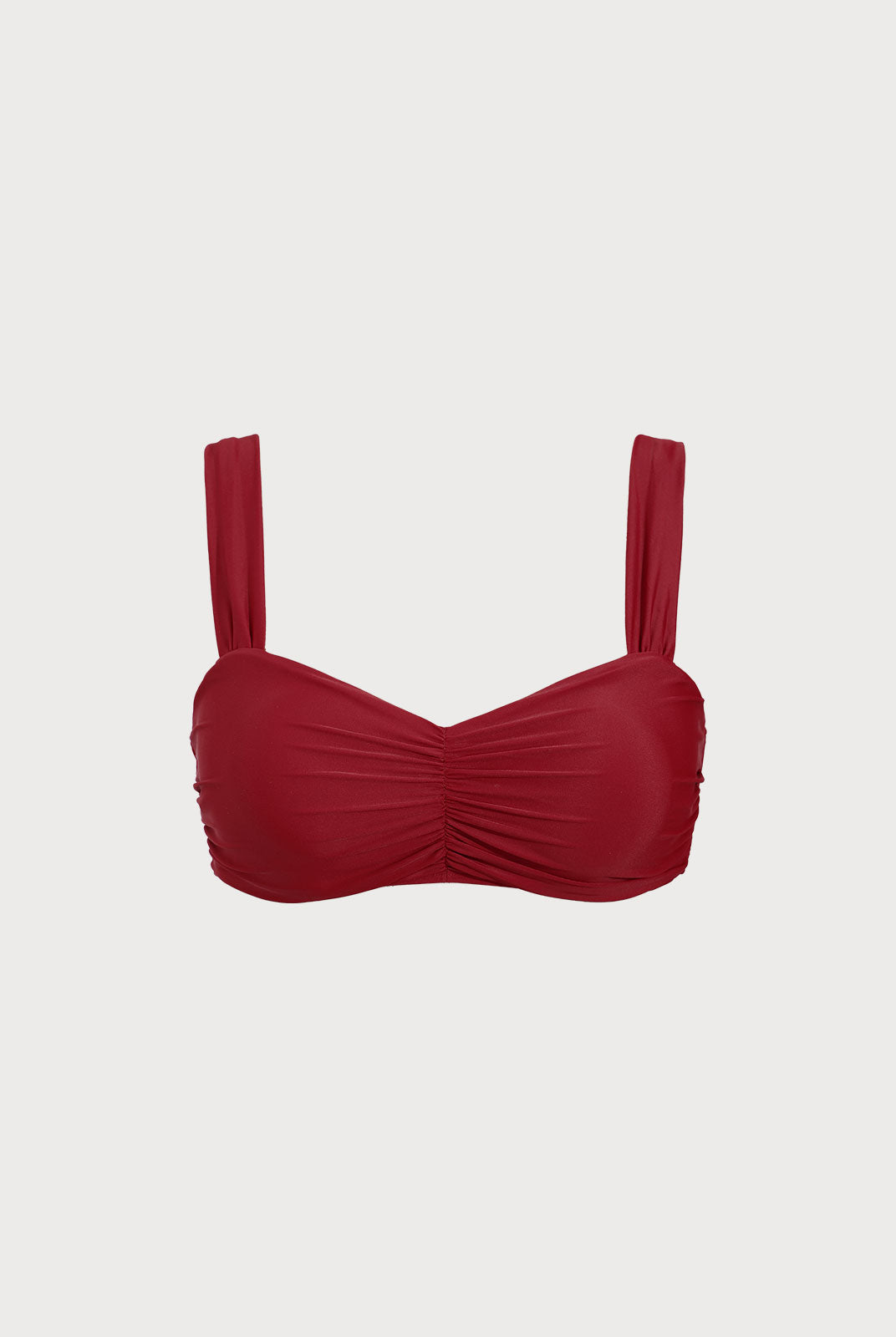 Women Knitted Nylon Bikini Tops Red Sustainable Plus Size Bikinis - BERLOOK