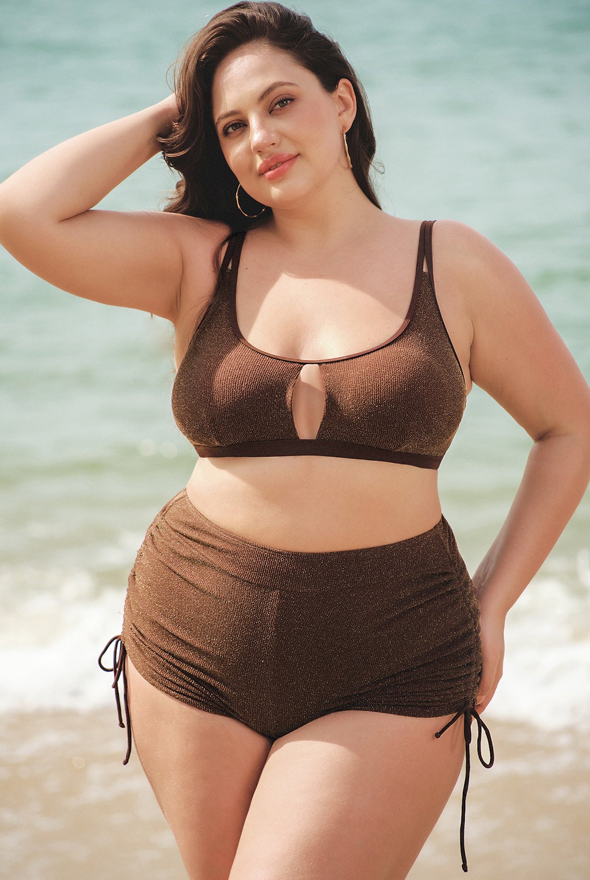 Women Knitted Nylon Bikini Tops Sustainable Plus Size Bikinis - BERLOOK