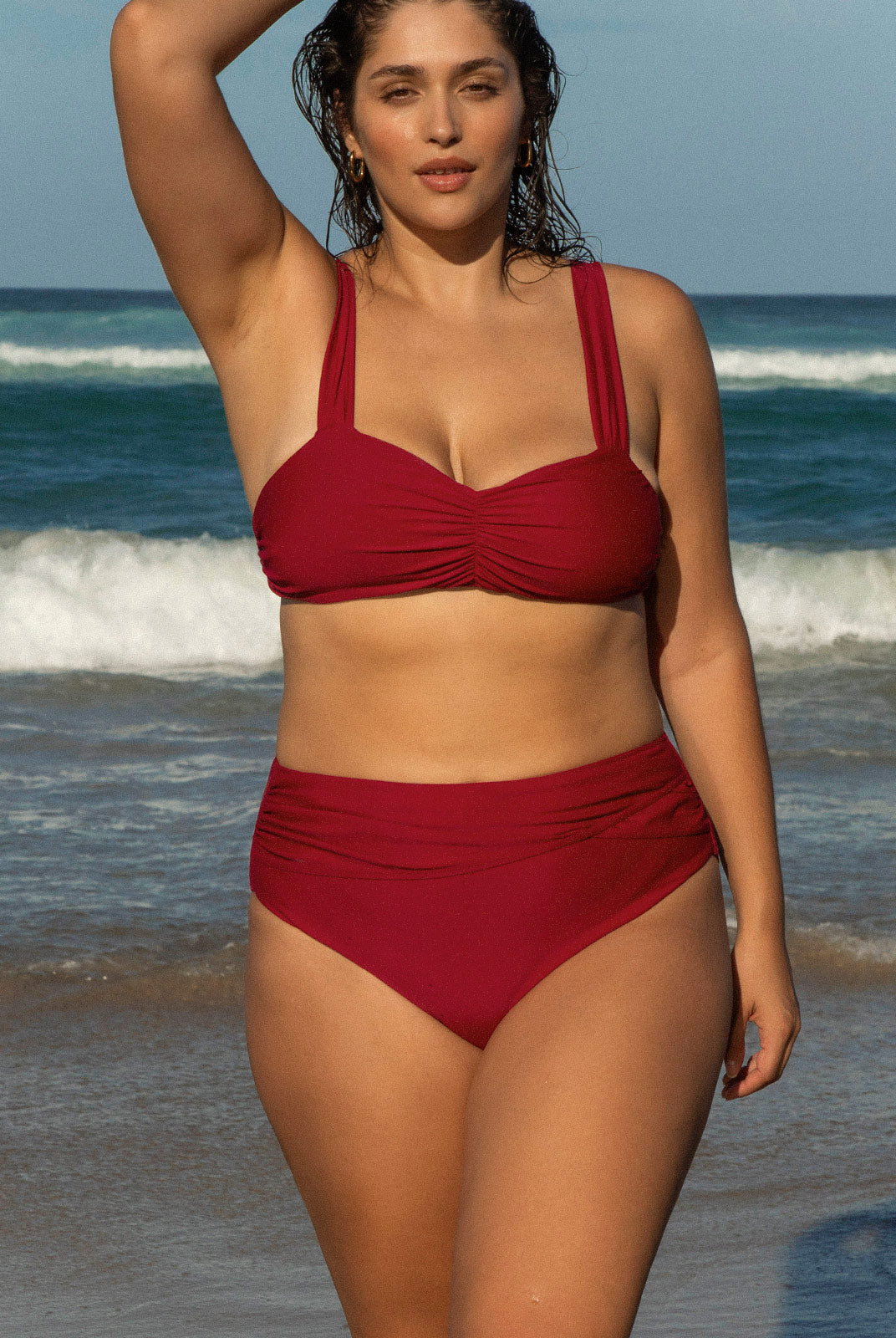 Women Knitted Nylon Bikini Tops Sustainable Plus Size Bikinis - BERLOOK