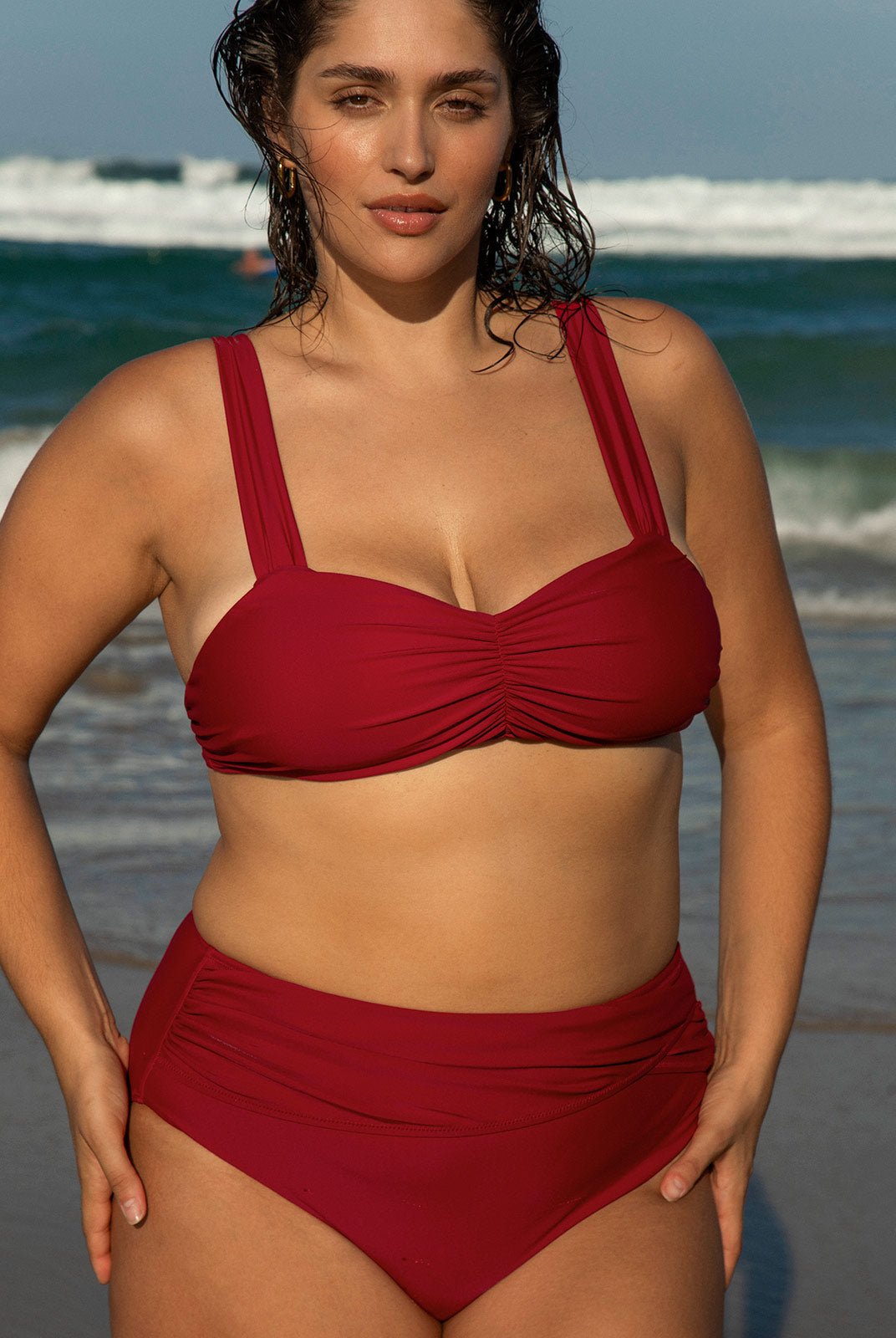 Women Knitted Nylon Bikini Tops Sustainable Plus Size Bikinis - BERLOOK