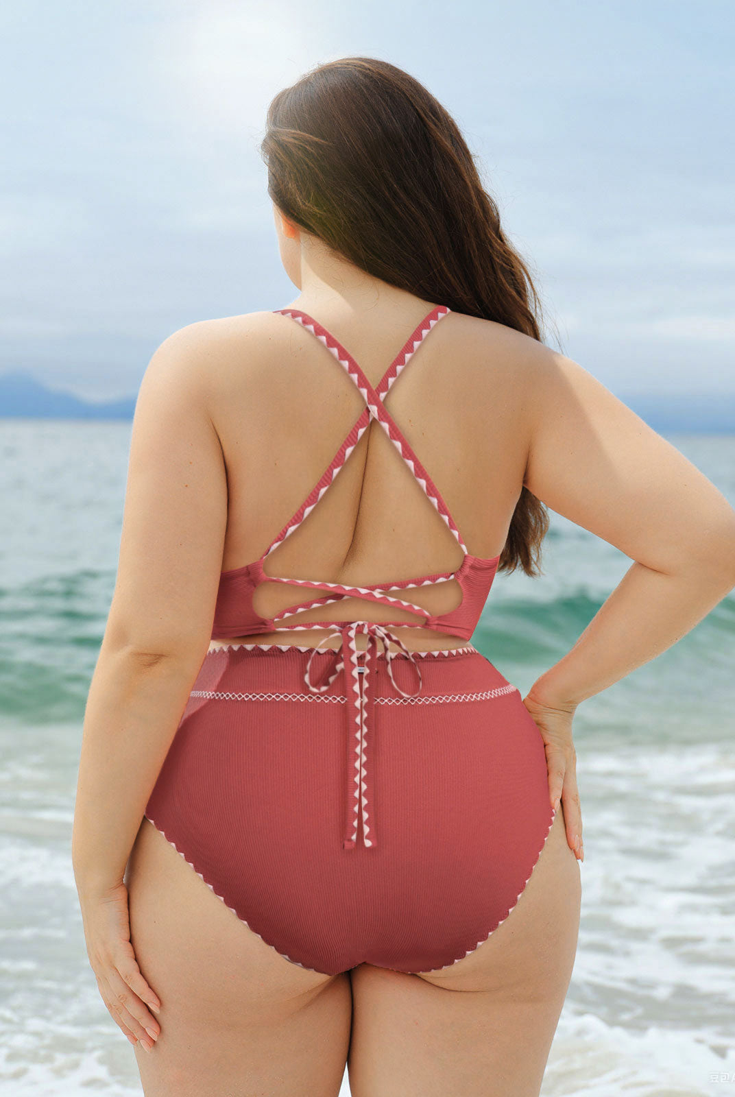 Women Knitted Nylon Bikini Tops Sustainable Plus Size Bikinis - BERLOOK