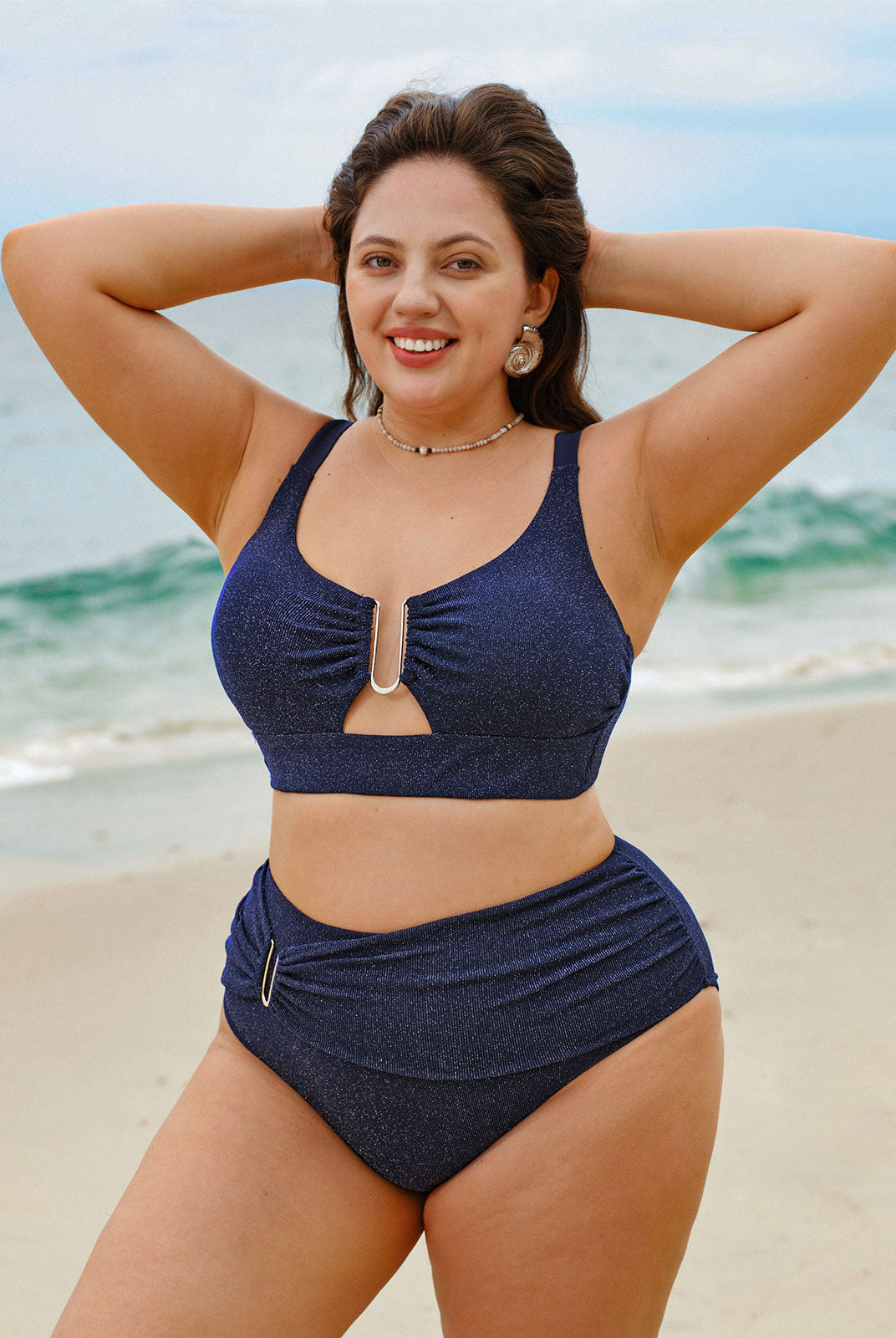 Women Knitted Nylon Bikini Tops Sustainable Plus Size Bikinis - BERLOOK